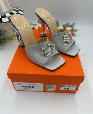 Women's NALEBE AURUM iridescent mules size 39.5 made in Italy